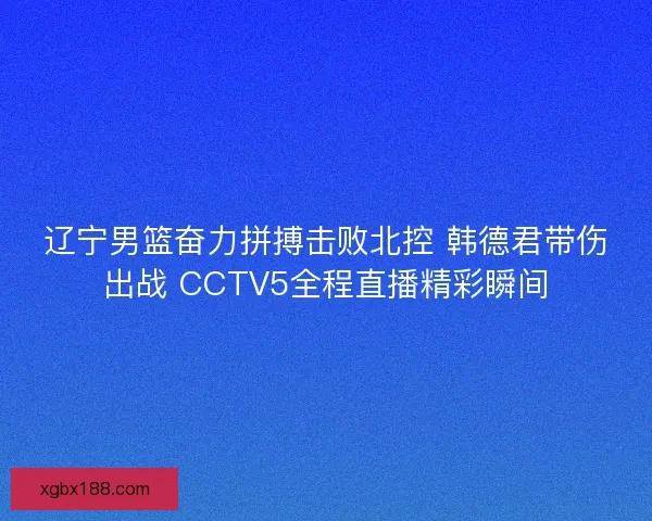 辽宁男篮奋力拼搏击败北控 韩德君带伤出战 CCTV5全程直播精彩瞬间